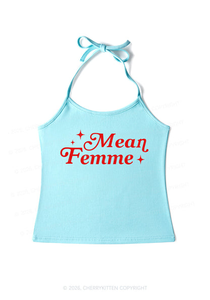 Mean Femme Pride Y2K Halter Neck Cami Cherrykitten
