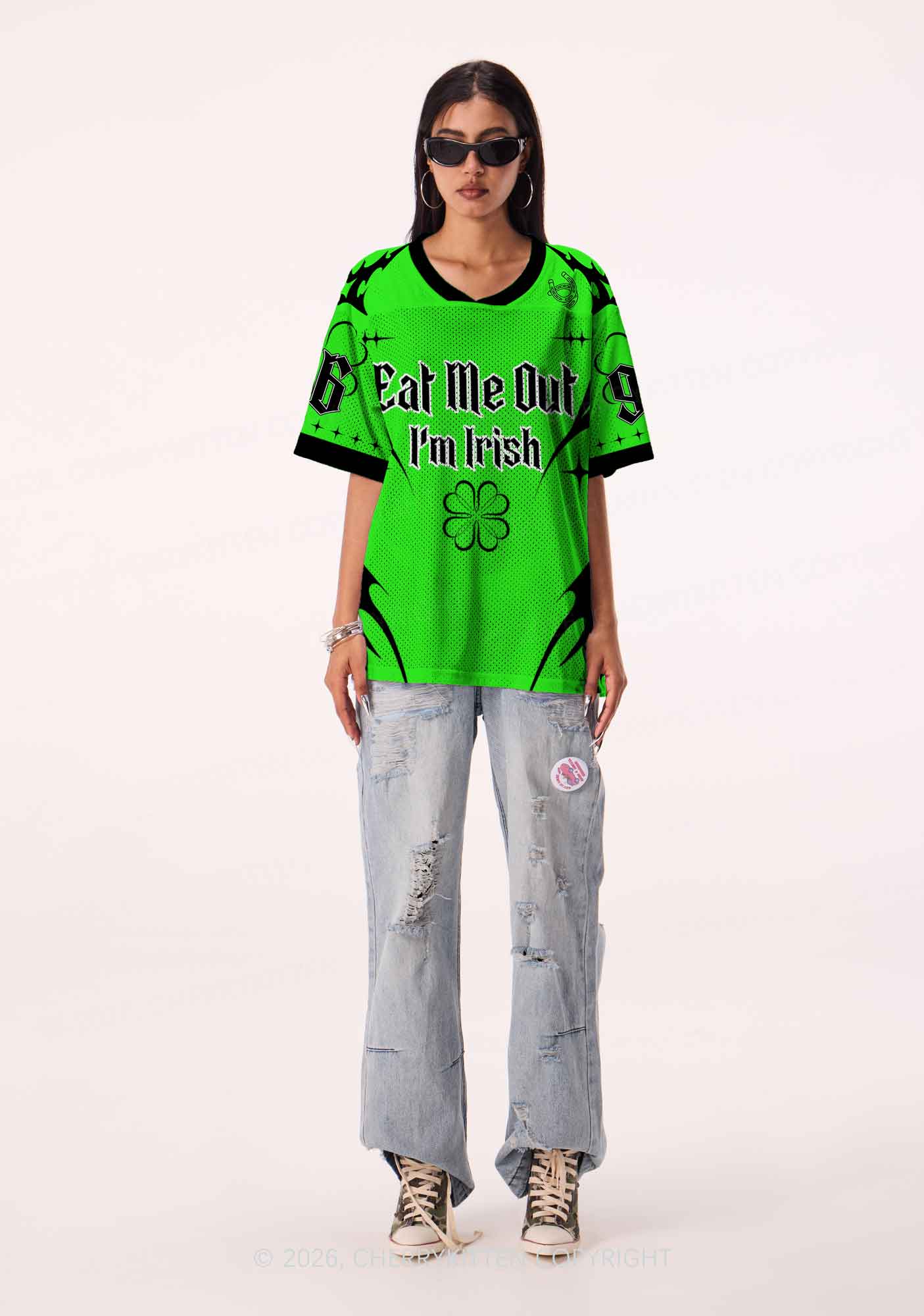 Custom Eat Me Out Im Irish St Patricks Y2K Sport Jersey Shirts Cherrykitten