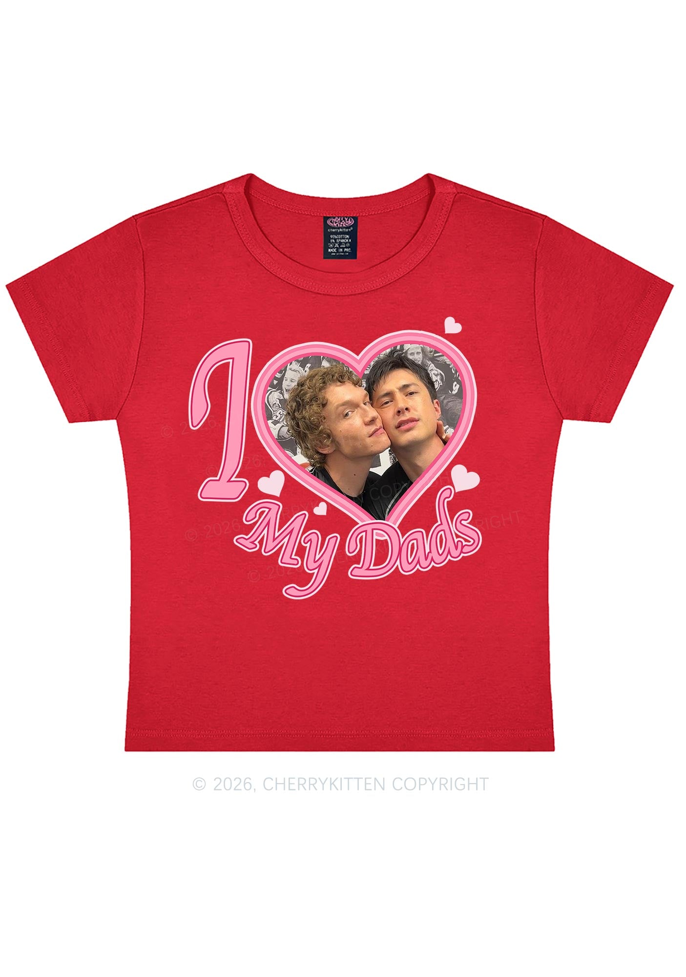 I Love My Dads HR Y2K Baby Tee Cherrykitten