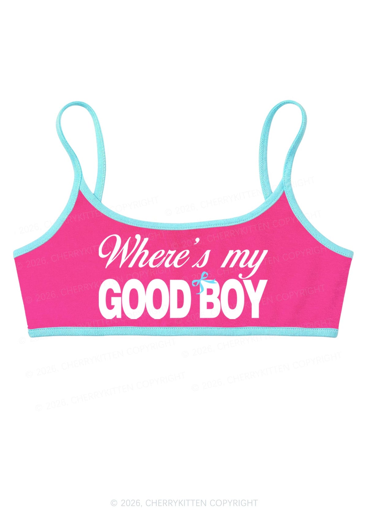 Wheres My Good Boy Y2K Super Crop Cami Cherrykitten