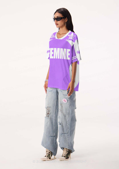 Purple Femme Pride Y2K Sport Jersey Shirts Cherrykitten