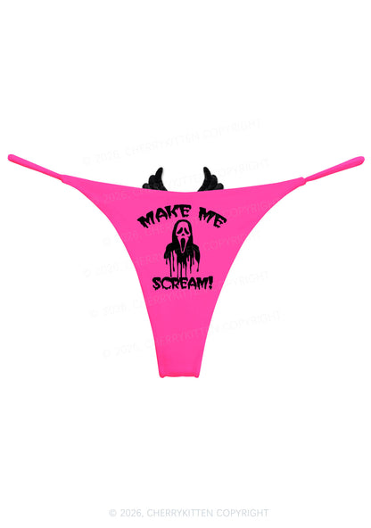 Halloween Make Me Scream Y2K Goth Angel Wings Bikini String Thong Cherrykitten