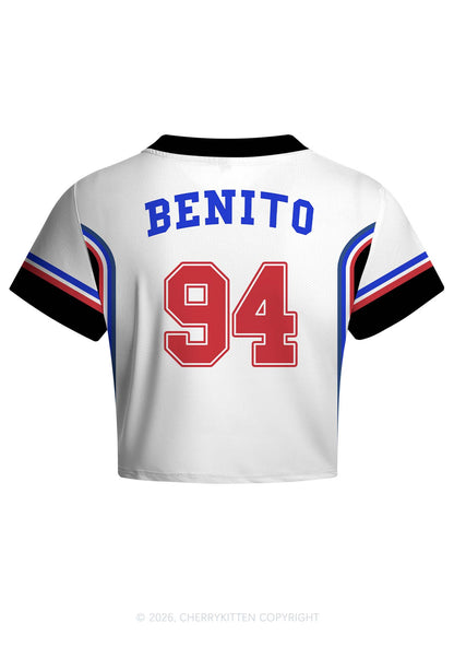Team Bunny Y2K Crop Football Jersey Shirts Cherrykitten