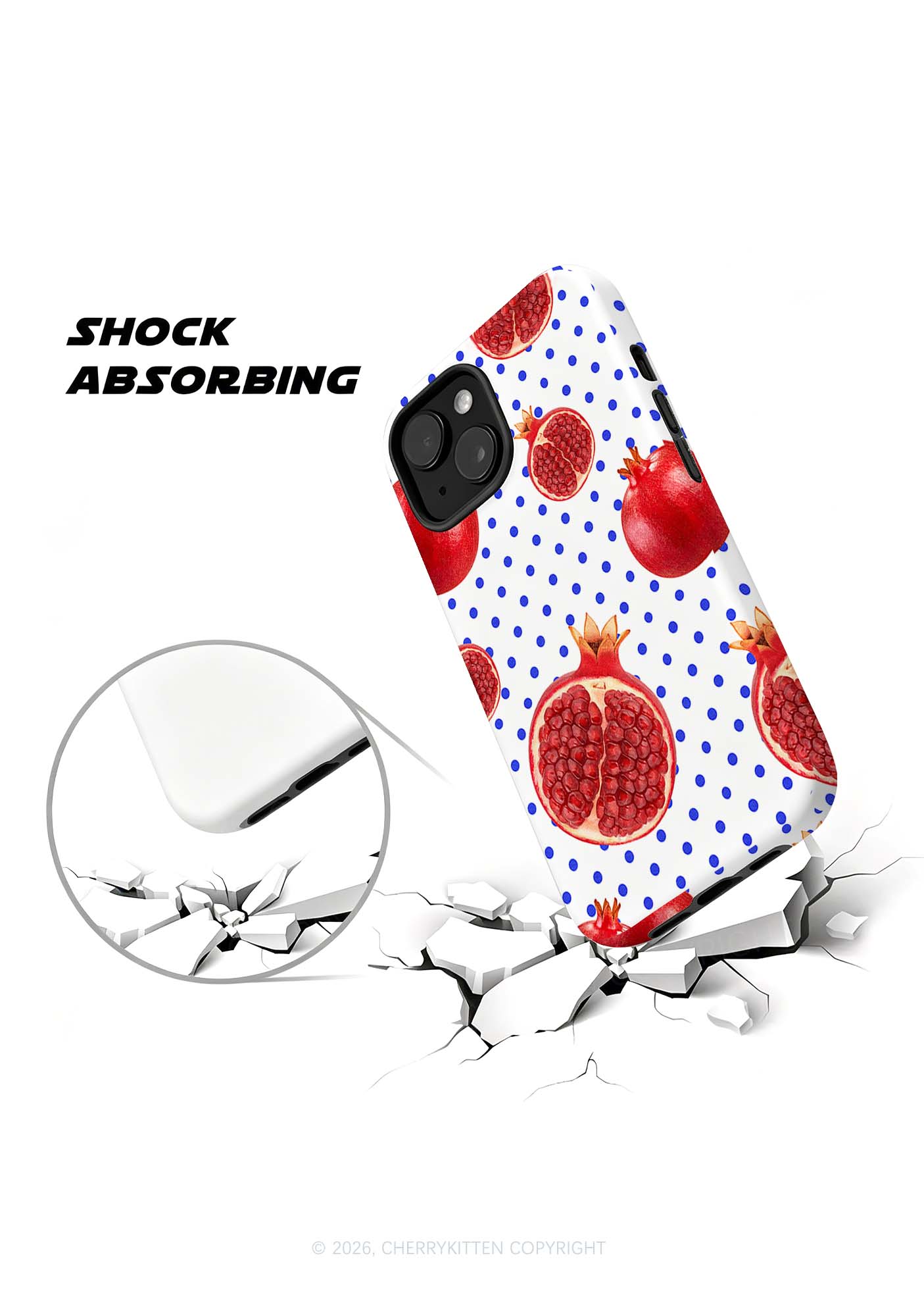 Red Pomegranate Y2K Phone Case Cherrykitten