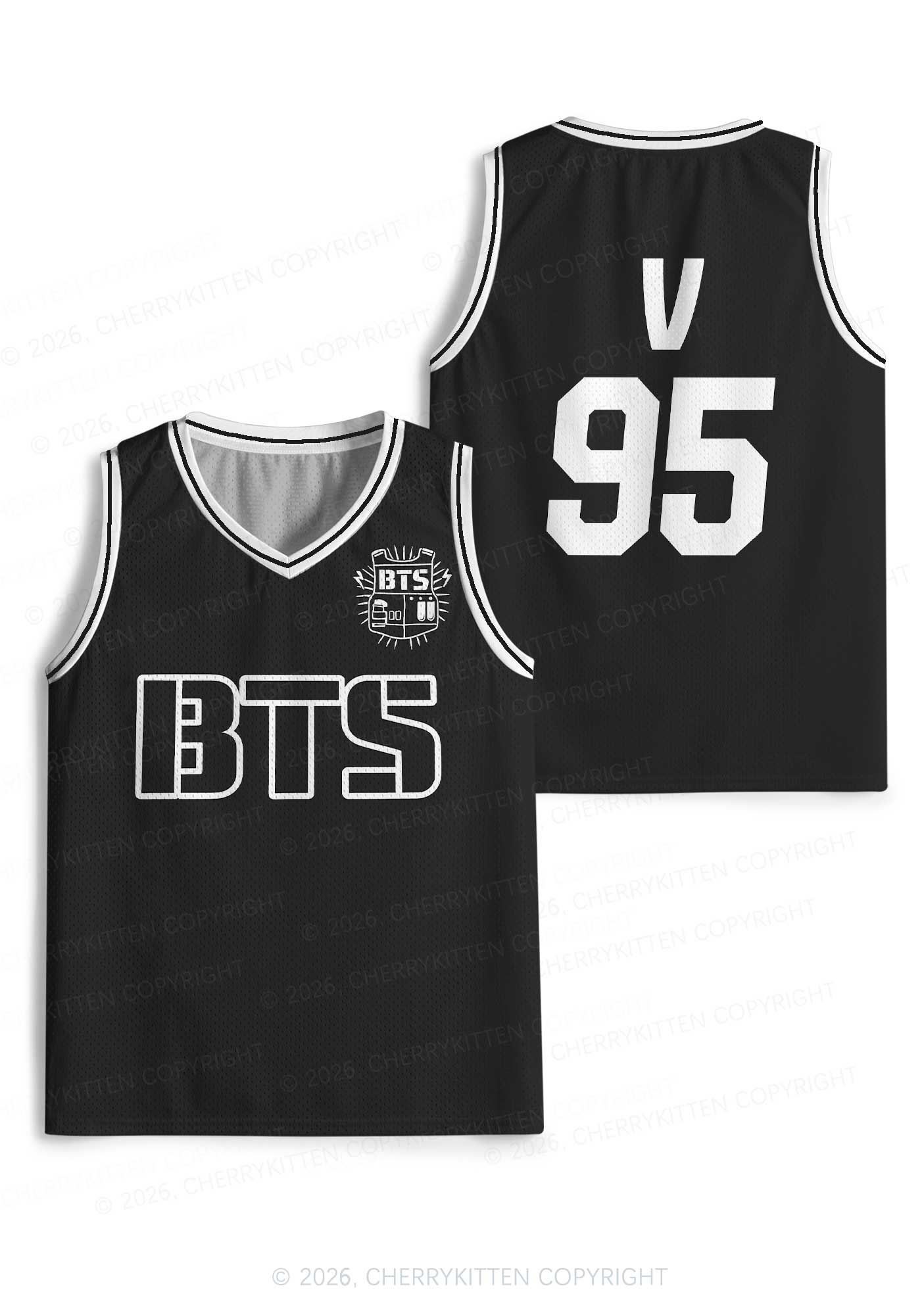 Black Kpop Boys Number Y2K Sport Jersey Tank Cherrykitten