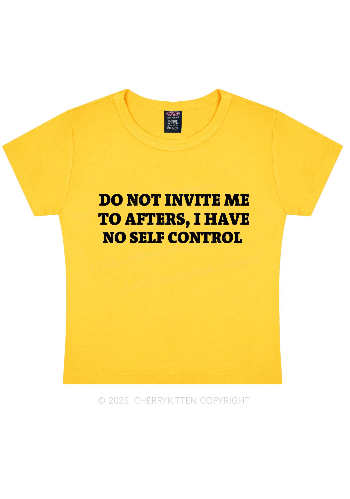 No Self Control Y2K Baby Tee Cherrykitten