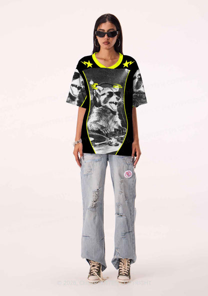 DJ Raccoon Y2K Sport Jersey Shirts Cherrykitten