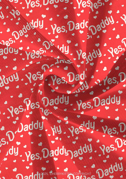 Yes Daddy Y2K Print Mini Layered Skirt Cherrykitten