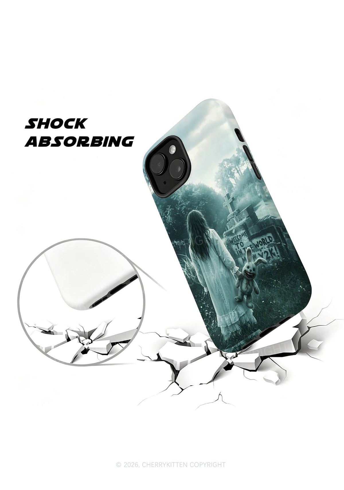 Halloween Graveyard Bunny Doll Y2K Phone Case Cherrykitten