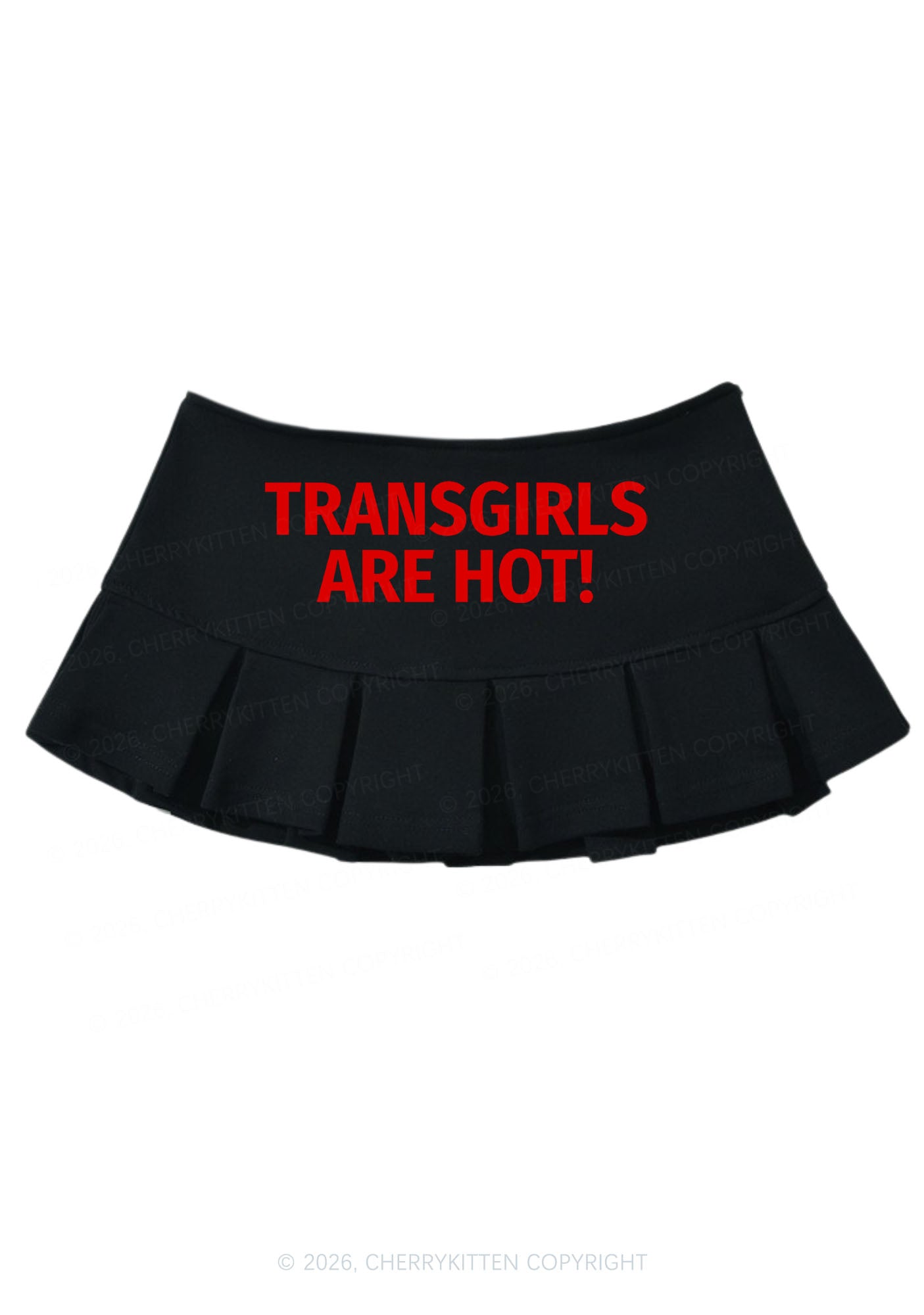 Transgirls Are Hot Pride Y2K Mini Pleated Skirts Cherrykitten