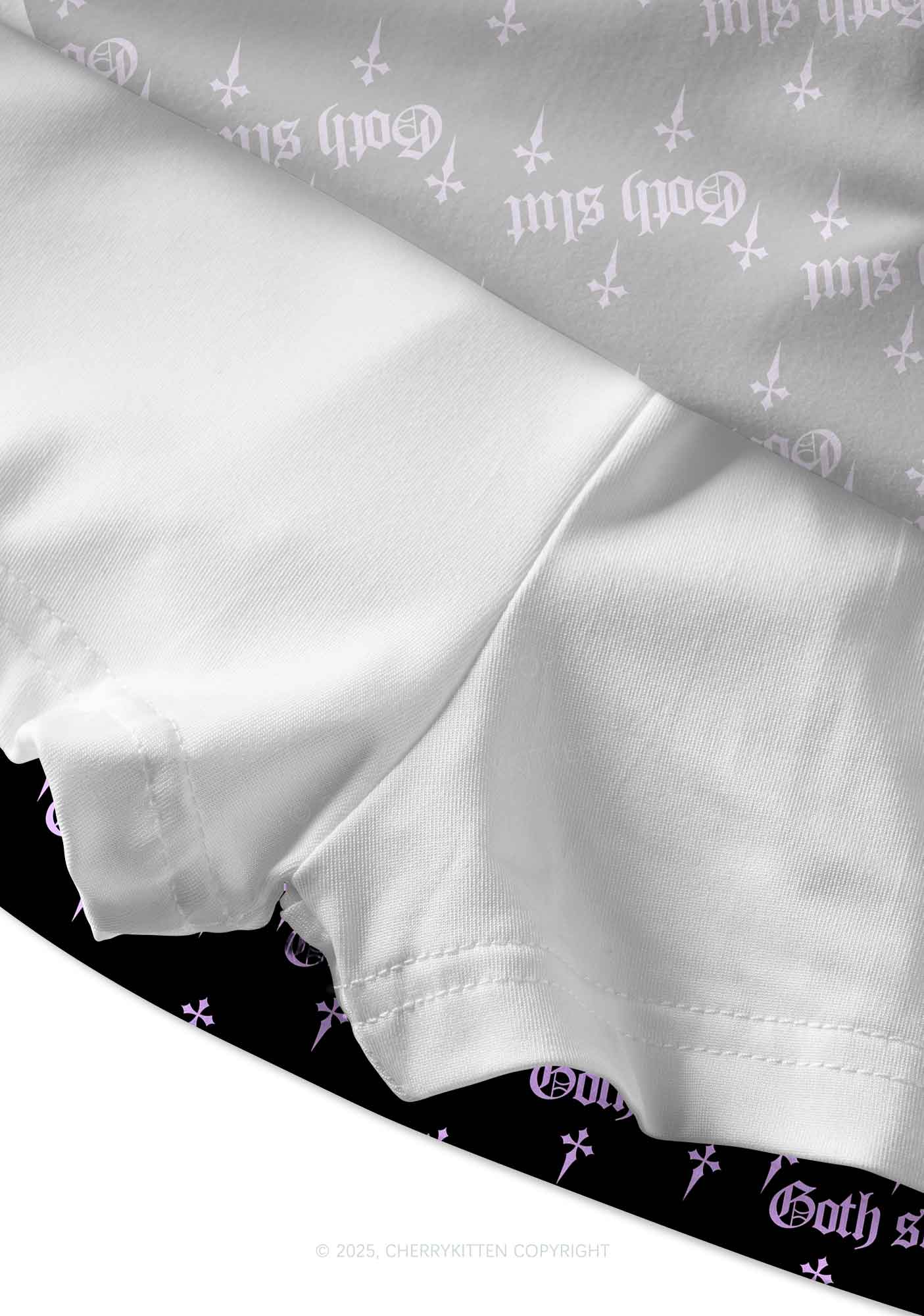 Halloween Pink Goth Slxt Y2K Print Mini Skirt Cherrykitten