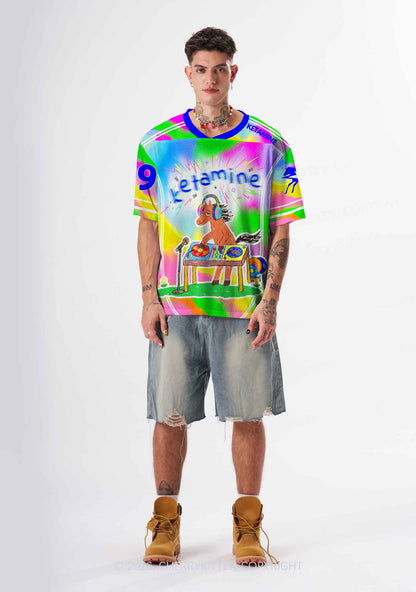 Rainbow K DJ Pony Y2K Sport Jersey Shirts Cherrykitten