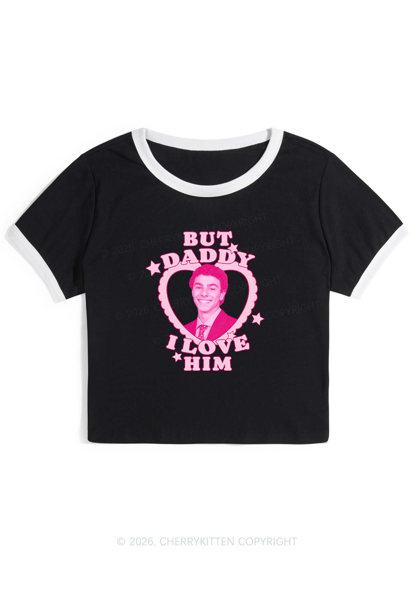 Daddy I Love Him Luigi Y2K Ringer Tee Cherrykitten