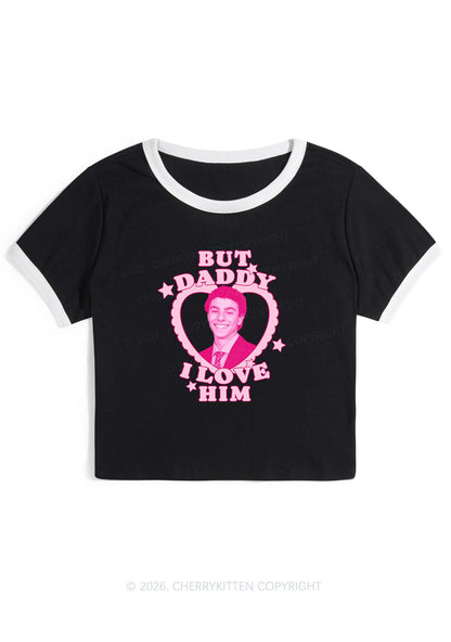 Daddy I Love Him Luigi Y2K Ringer Tee Cherrykitten