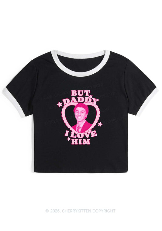 Daddy I Love Him Luigi Y2K Ringer Tee Cherrykitten
