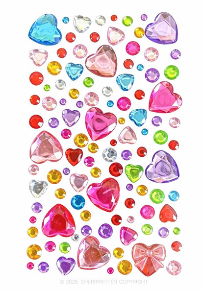 1pc Self Adhesive Rhinestones Y2K Face Sticker Cherrykitten