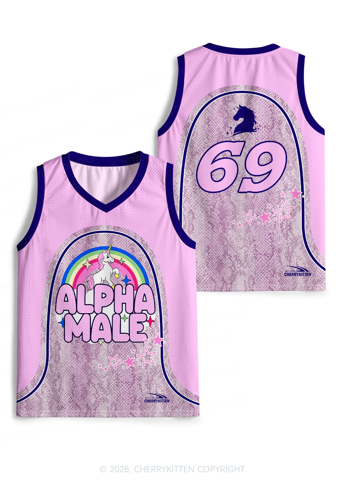 Alpha Male Unicorn Pride Y2K Sport Jersey Tank Cherrykitten