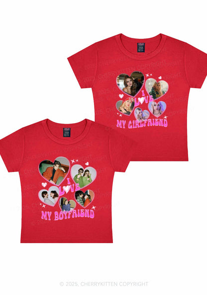 Custom My BF GF Photos Y2K Valentine's Day Baby Tee Cherrykitten