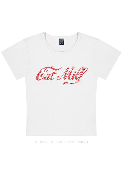 Rhinestone Cat Mxxf Y2K Baby Tee Cherrykitten