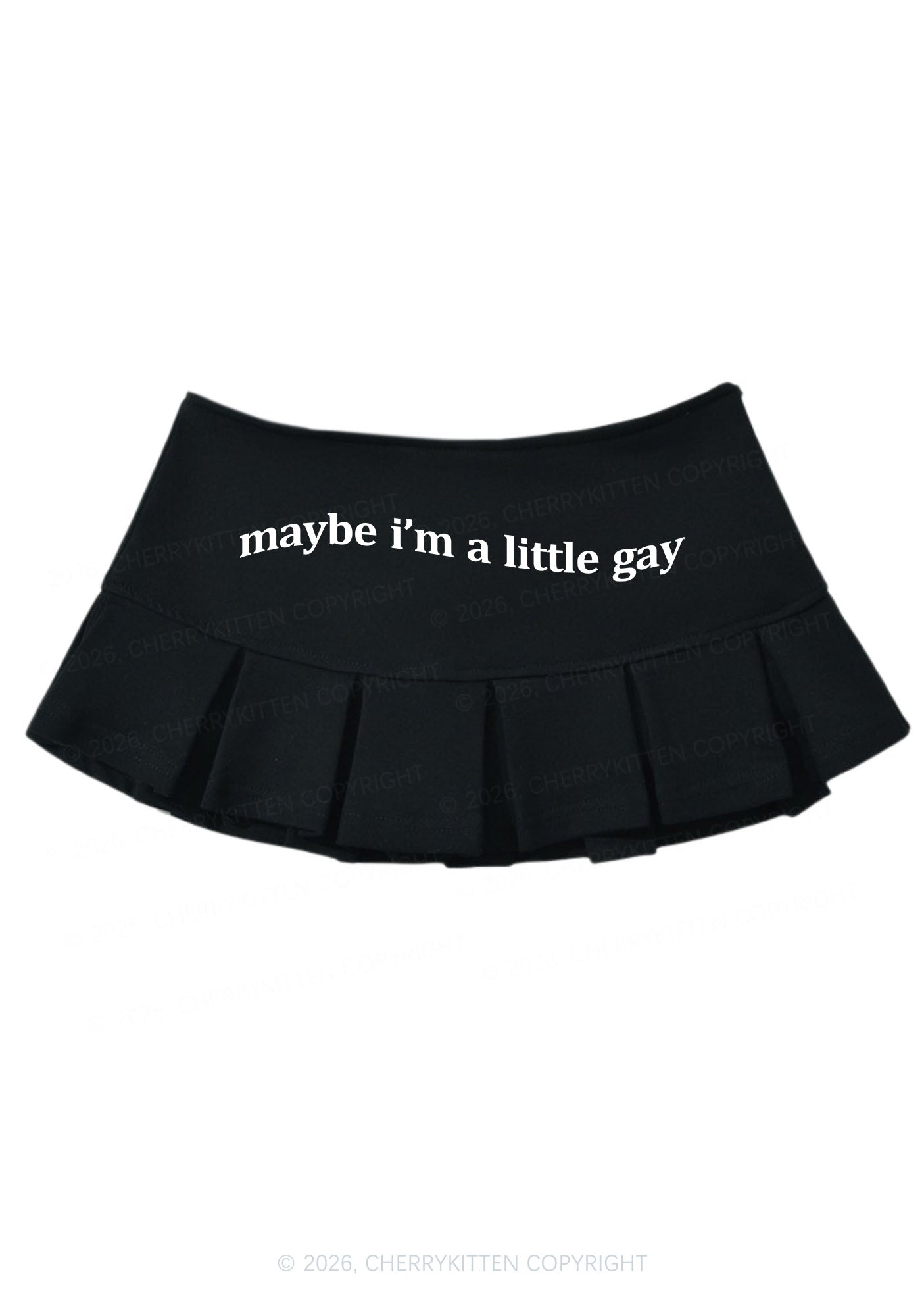 Maybe Im A Little Gay Pride Y2K Mini Pleated Skirts Cherrykitten