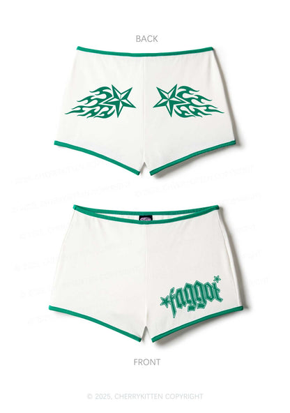 Faggot Star Pride Y2K Booty Shorts Cherrykitten