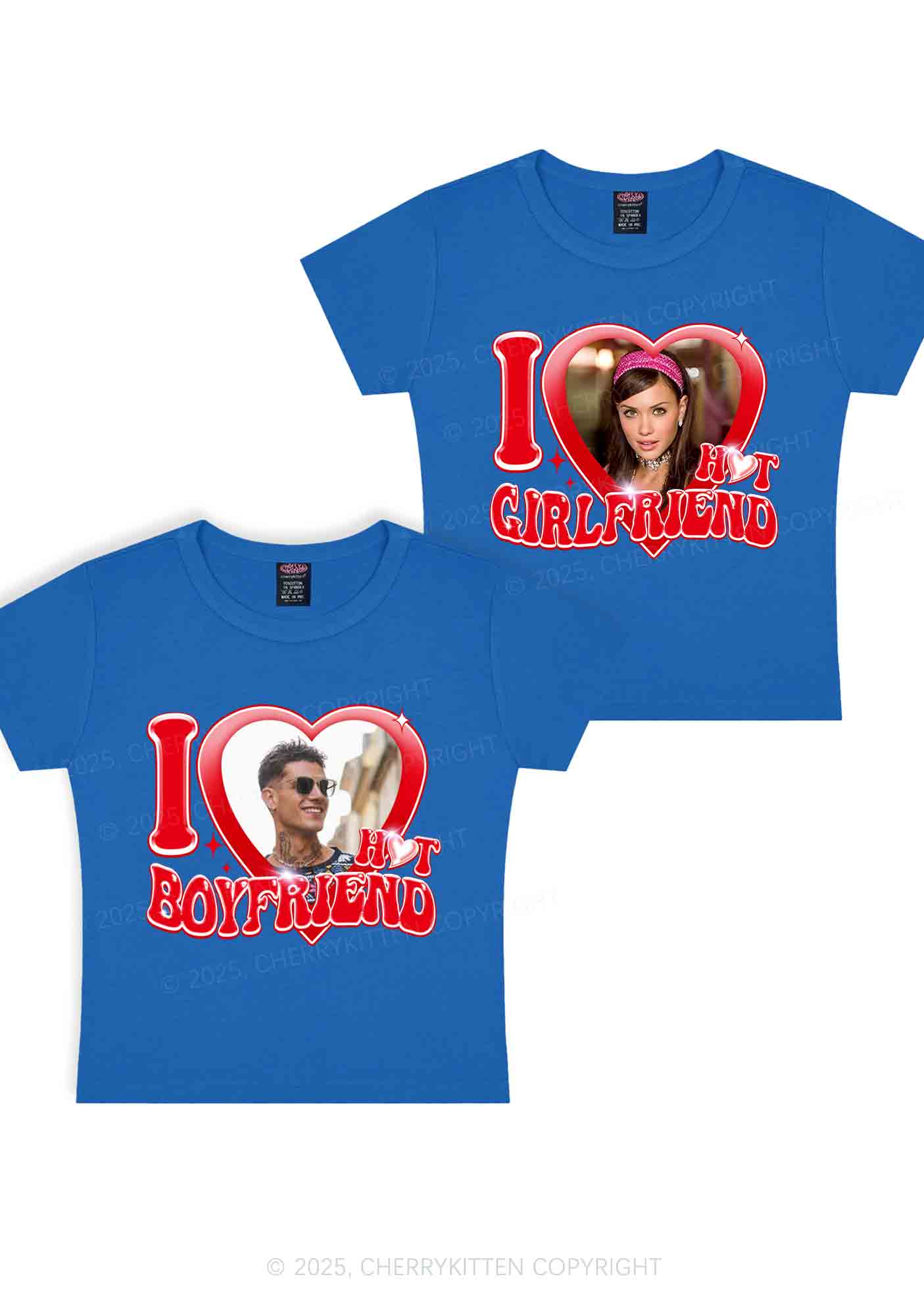 Custom I Love My Hot GF BF Y2K Valentine's Day Baby Tee Cherrykitten