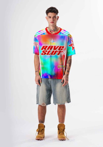 Rave Slxt Tie Dye Y2K Sport Jersey Shirts Cherrykitten