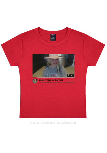 Anxiety Diarrhea Y2K Baby Tee Cherrykitten