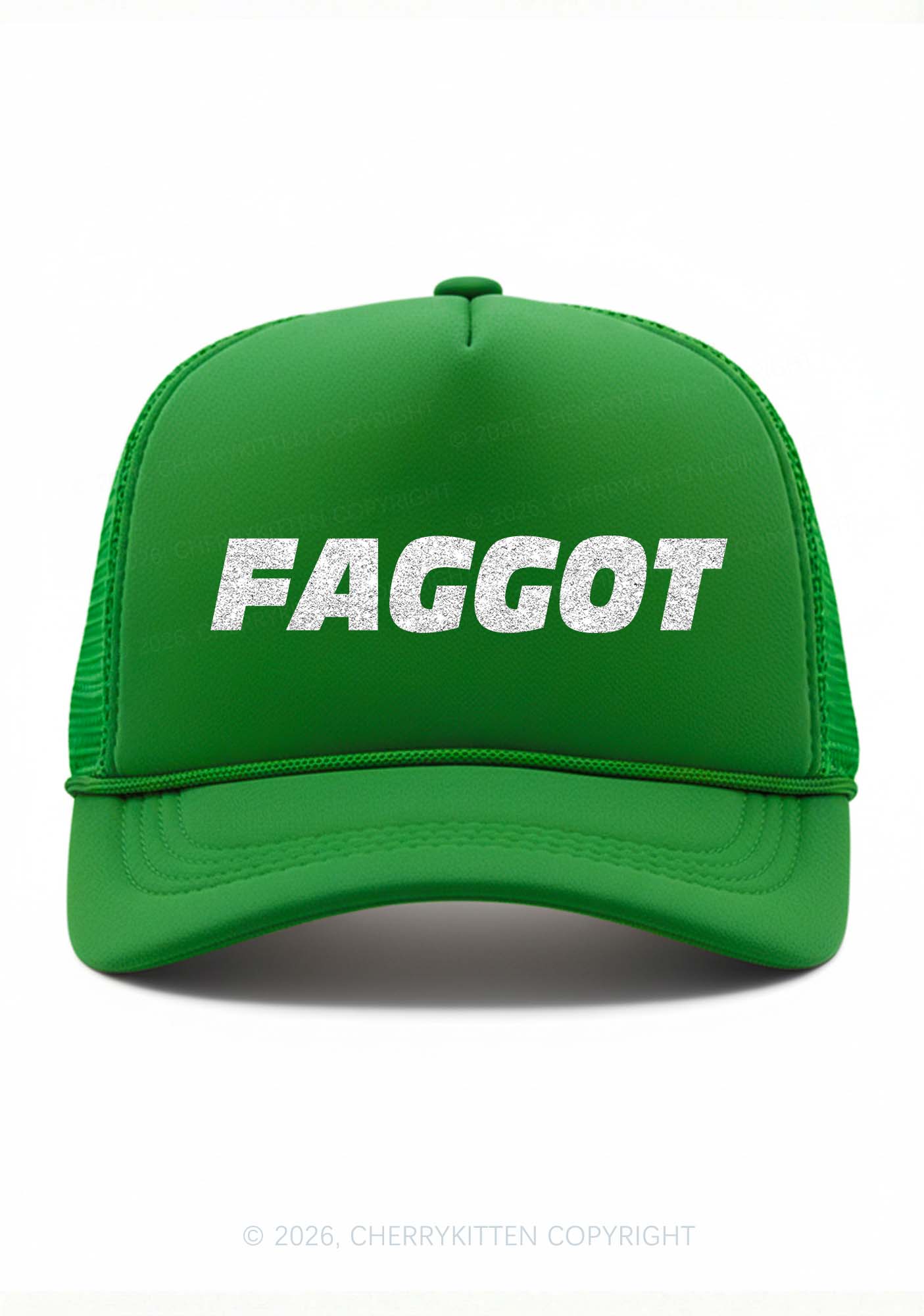 Glitter Faggot Pride Y2K Trucker Hat Cherrykitten