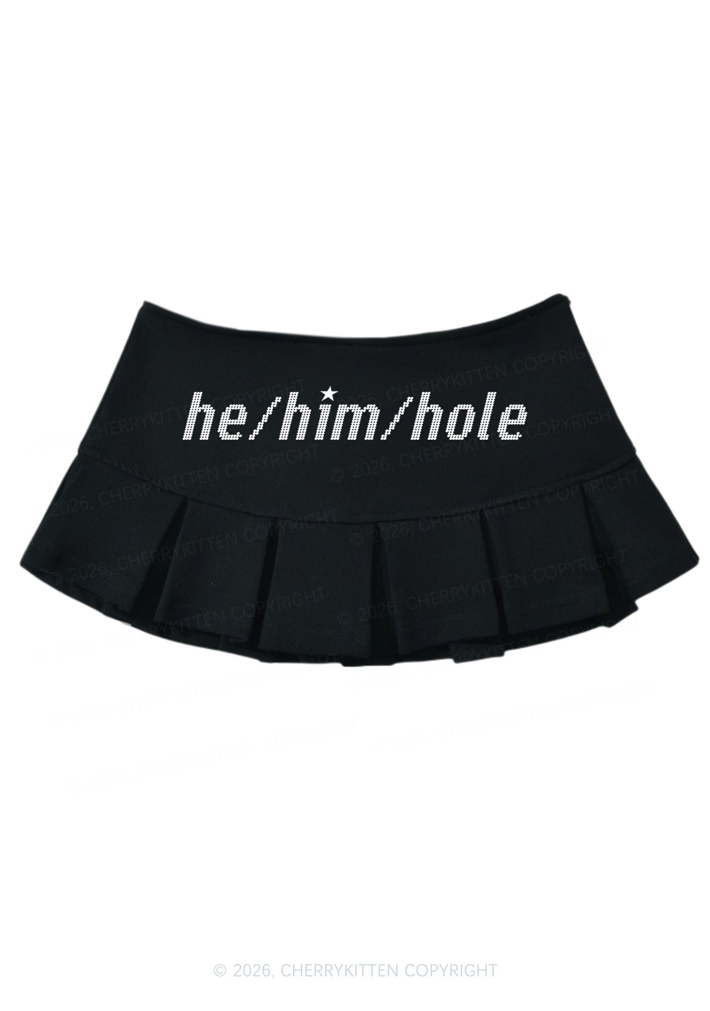 He Him Hole Pride Y2K Mini Pleated Skirts Cherrykitten