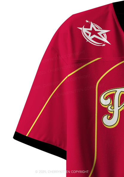 Custom Star Faggot Pride Y2K Crop Sport Jersey Shirts Cherrykitten