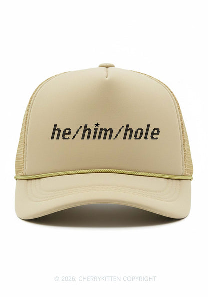 He Him Hole Pride Y2K Trucker Hat Cherrykitten