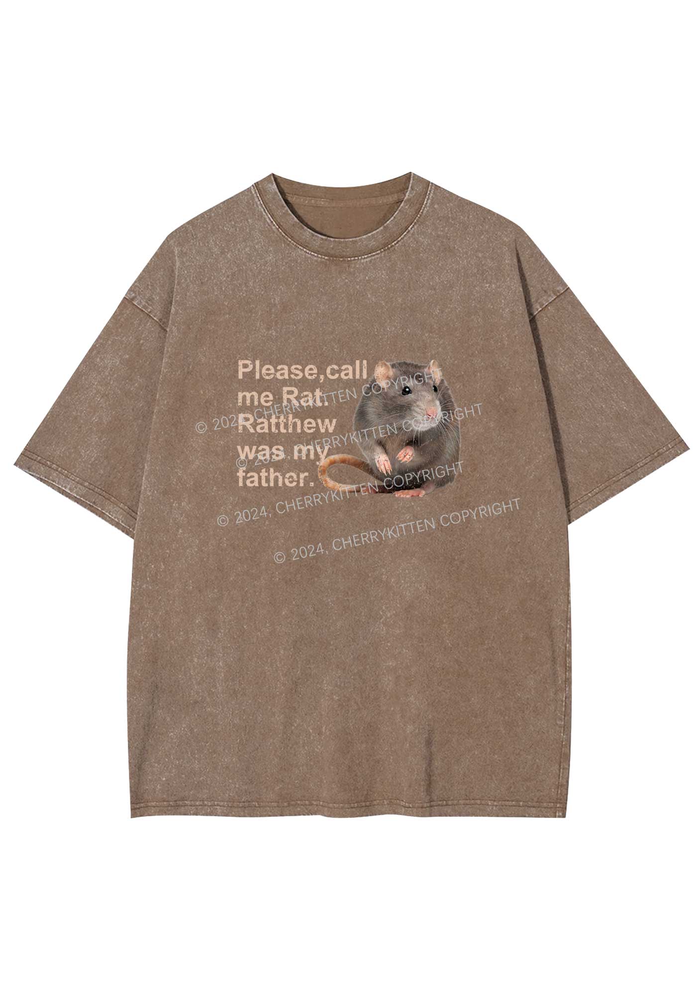 Call Me Rat Y2K Washed Tee Cherrykitten