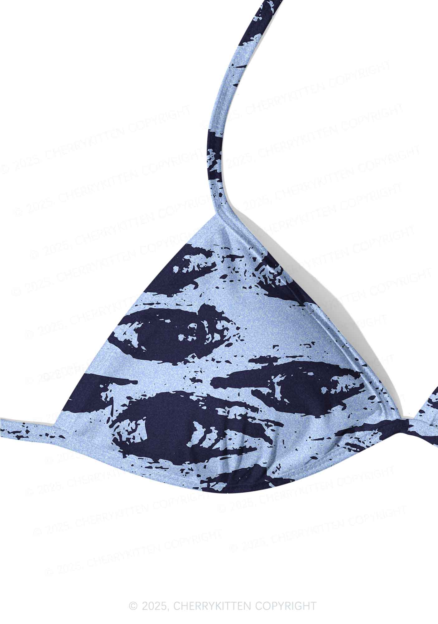 Eyes In The Blue Y2K Print Bikini Set Cherrykitten