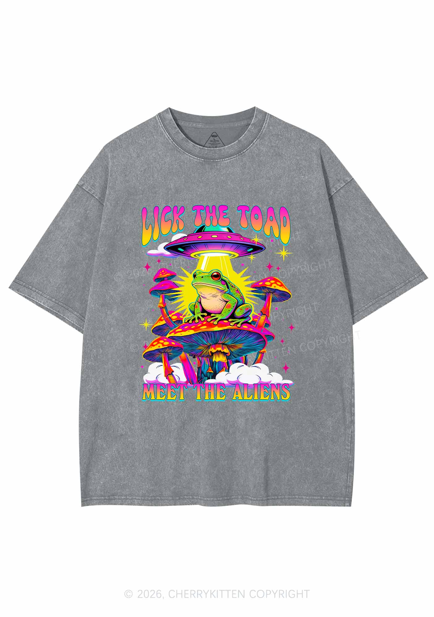 Lick The Toad Y2K Shirts Washed Tee Cherrykitten