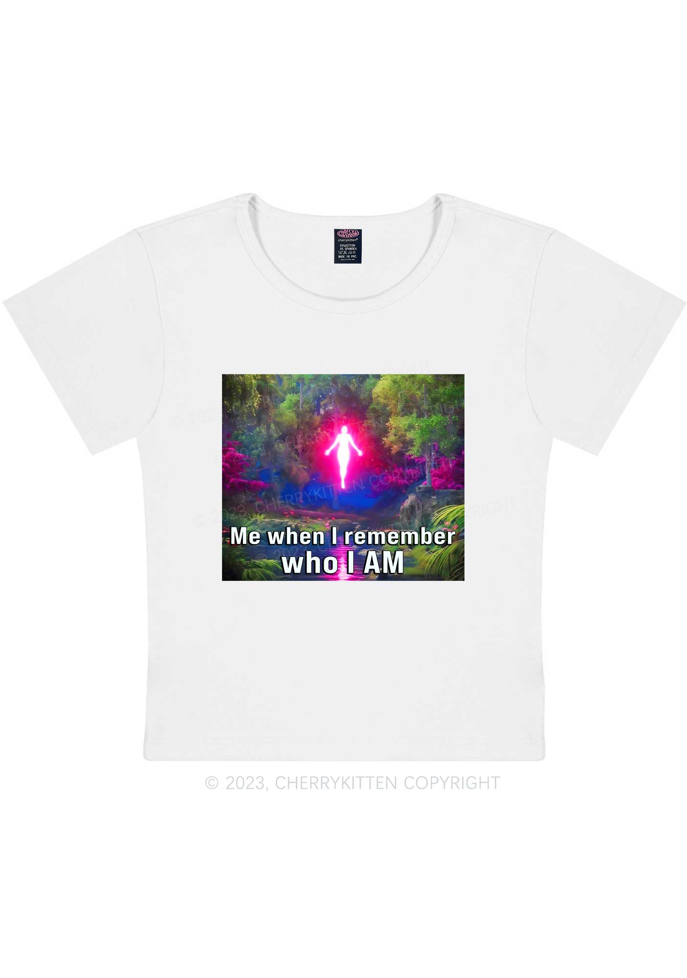 Who I Am Y2K Baby Tee Cherrykitten