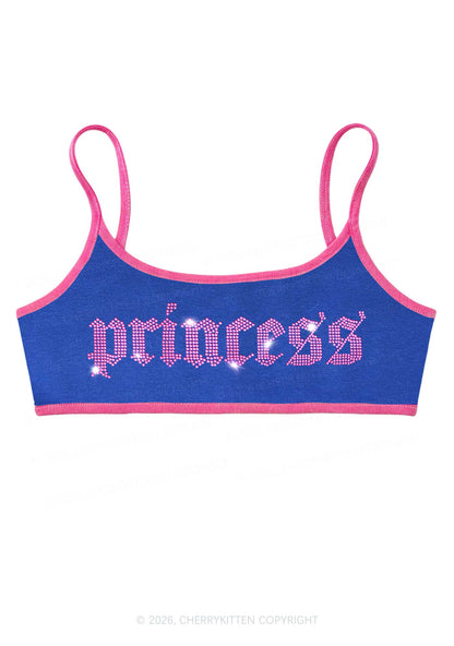 Rhinestone Princess Y2K Super Crop Cami Cherrykitten