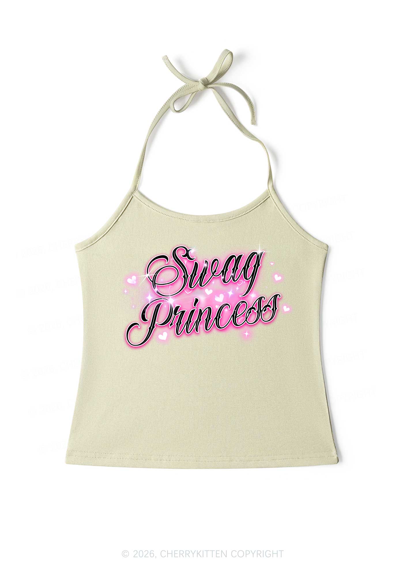 Swag Princess Y2K Halter Neck Cami Cherrykitten