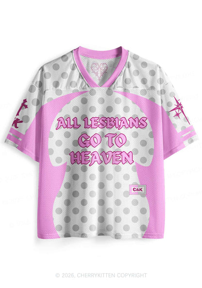 All Lesbians Go To Heaven Pride Y2K Sport Jersey Shirts Cherrykitten