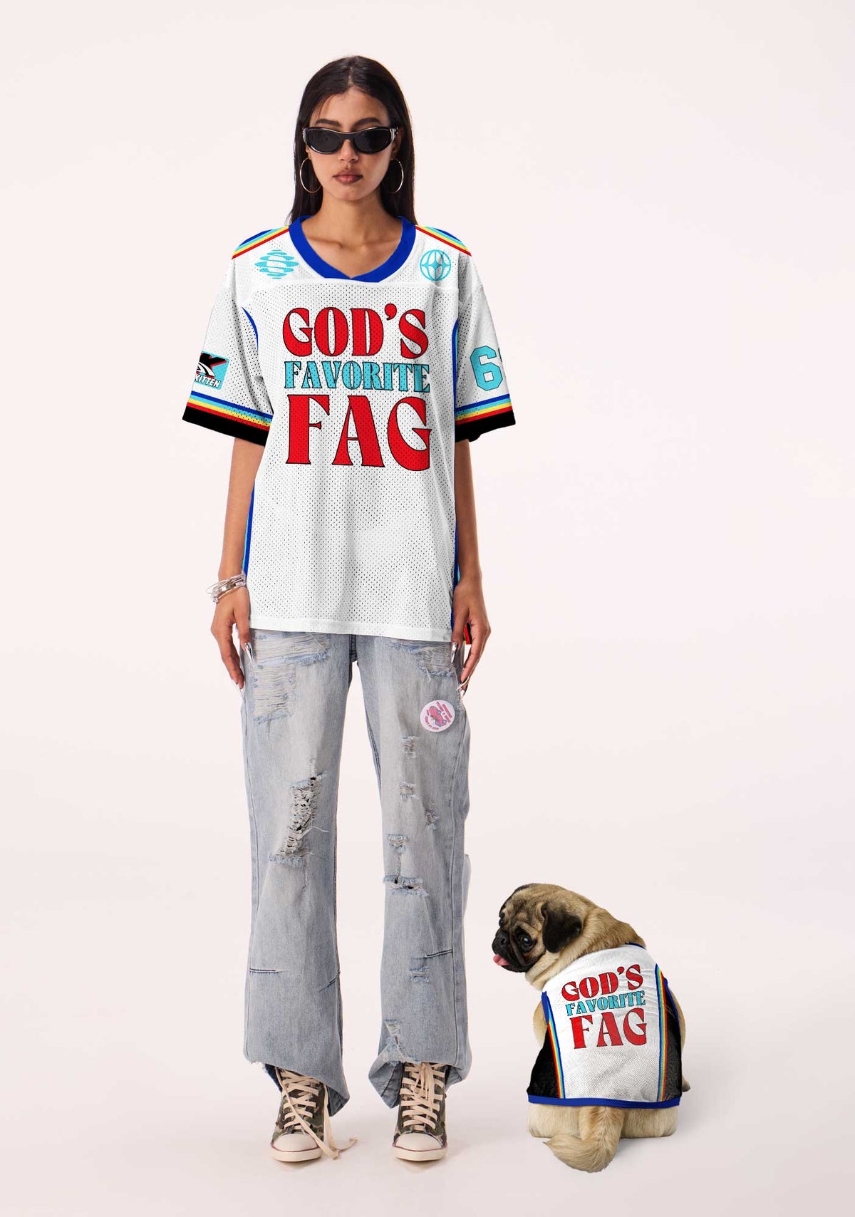 Gods Favorite Fag Y2K Pet Jersey Cherrykitten