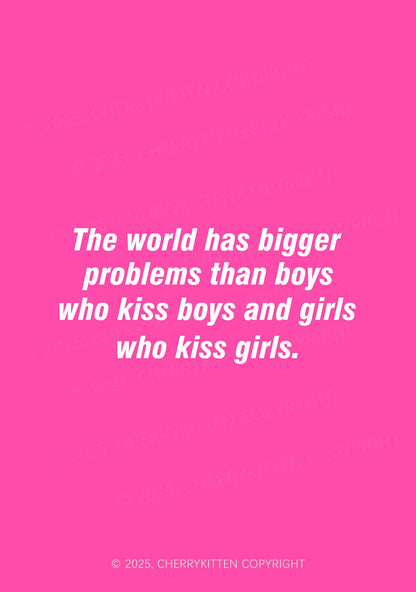 Who Kiss Girls Pride 1Pc Y2K Pin Badge Cherrykitten