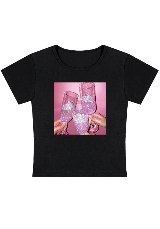 Girls Party Cheers Y2K Baby Tee
