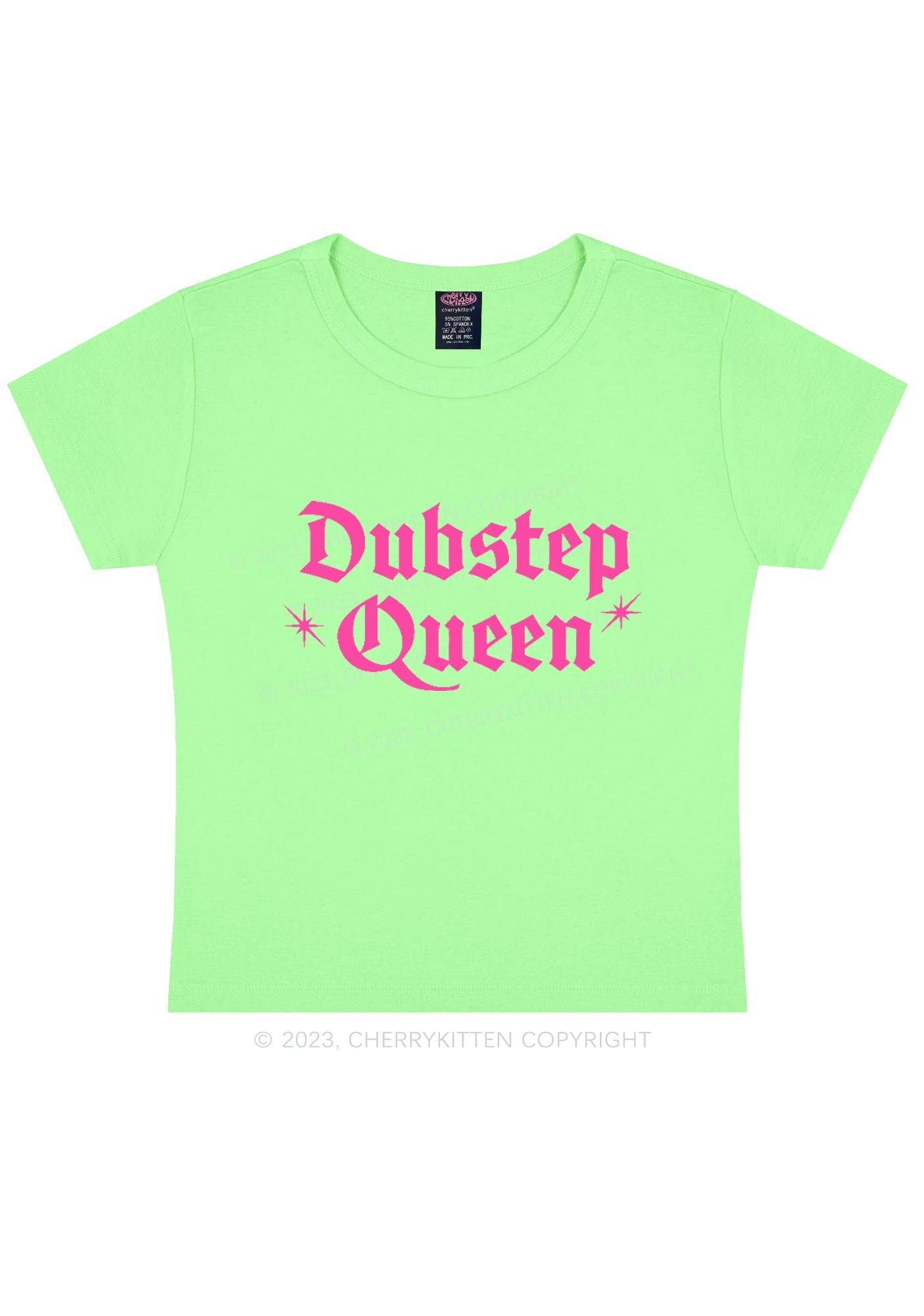 Dubstep Queen Y2K Baby Tee Cherrykitten