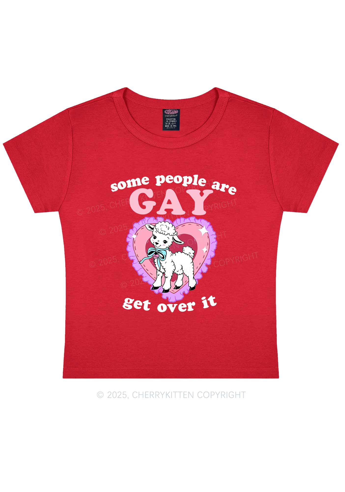 Some People Are Gay Pride Y2K Baby Tee Cherrykitten