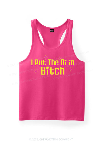 Put The Bi In Bxxch Pride Y2K Men Racerback Tank Top Cherrykitten