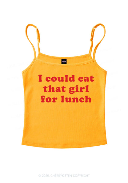 Eat That Girl For Lunch Pride Y2K Spaghetti Strap Cami Cherrykitten