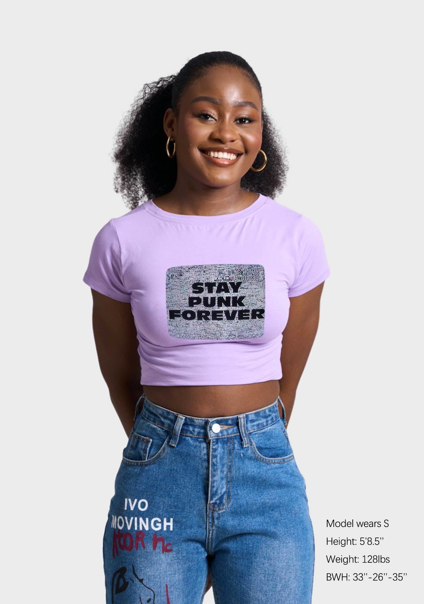 Stay Punk Forever Y2K Baby Tee