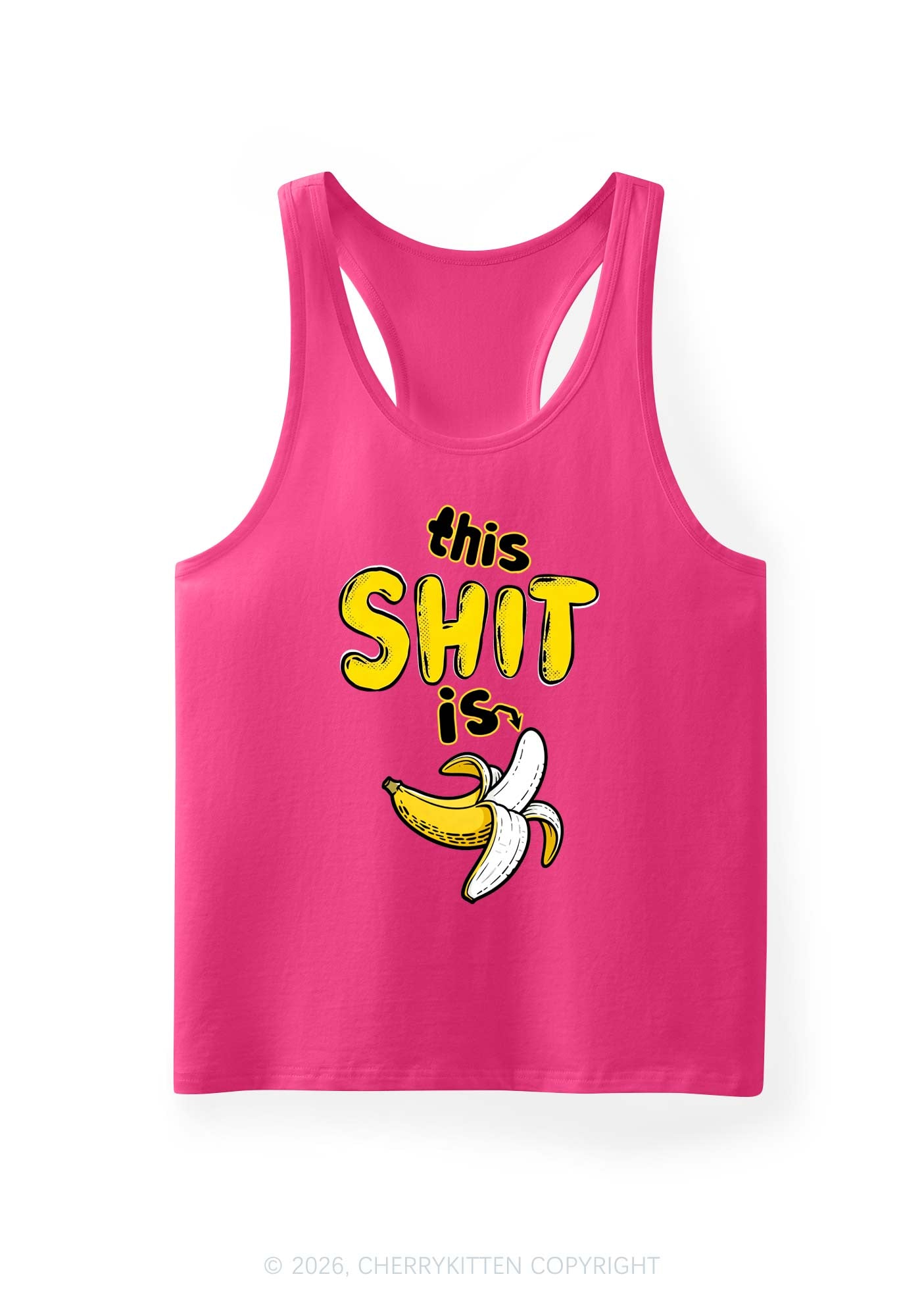 This Shxt Is Banana Y2K Men Racerback Tank Top Cherrykitten