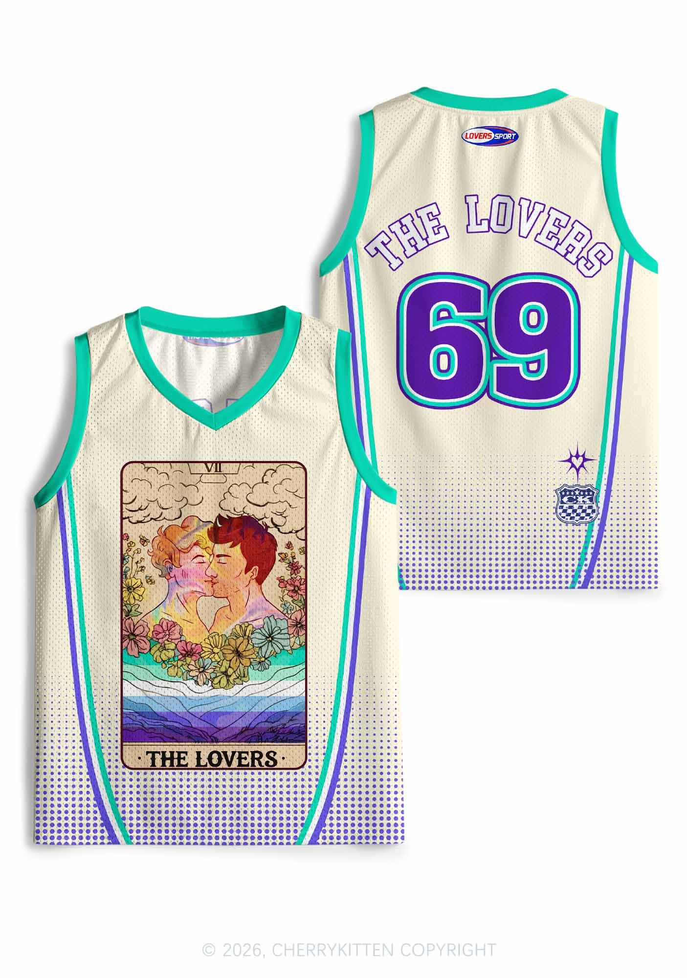The Lovers Gay Kissing Pride Y2K Sport Jersey Tank Cherrykitten