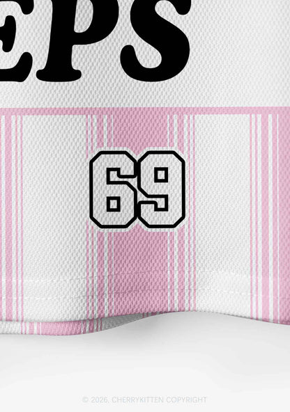 I Love Biceps Y2K Crop Sport Jersey Shirts Cherrykitten